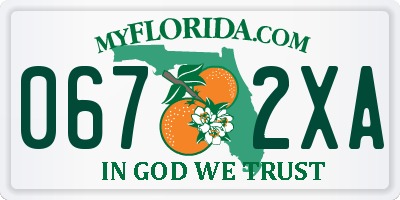 FL license plate 0672XA