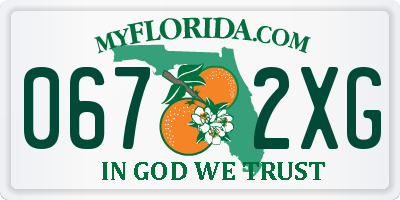 FL license plate 0672XG