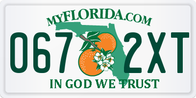 FL license plate 0672XT