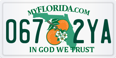 FL license plate 0672YA