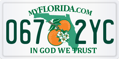 FL license plate 0672YC
