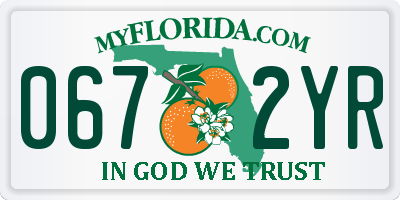 FL license plate 0672YR