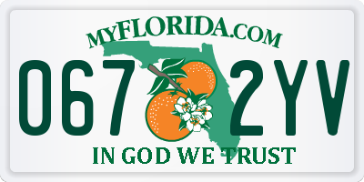 FL license plate 0672YV