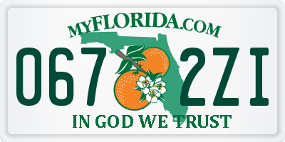 FL license plate 0672ZI