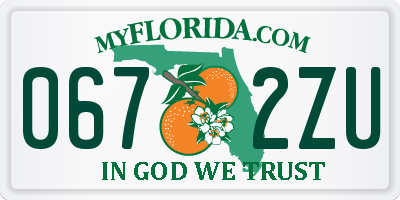 FL license plate 0672ZU