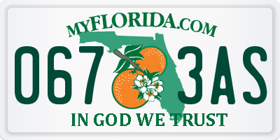 FL license plate 0673AS