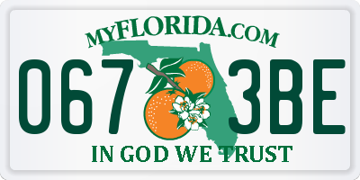 FL license plate 0673BE