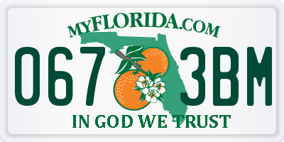 FL license plate 0673BM