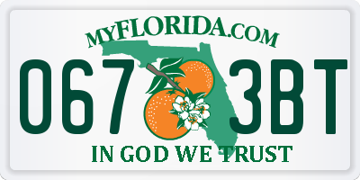 FL license plate 0673BT