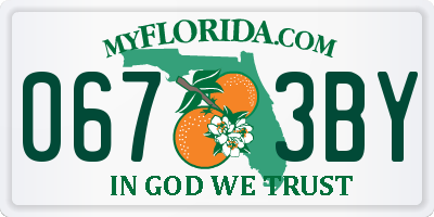 FL license plate 0673BY