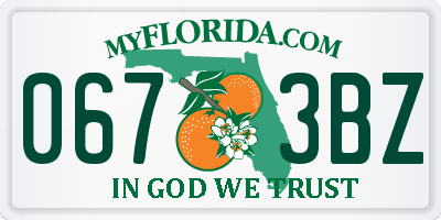 FL license plate 0673BZ