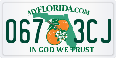 FL license plate 0673CJ