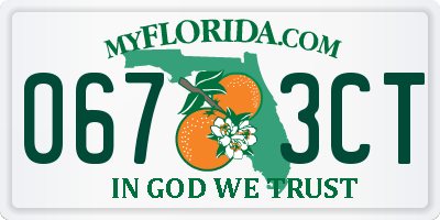 FL license plate 0673CT
