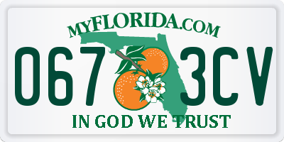 FL license plate 0673CV