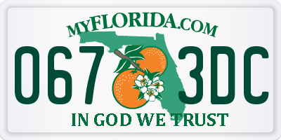 FL license plate 0673DC