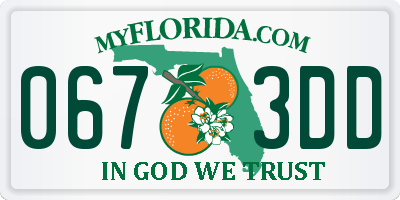 FL license plate 0673DD