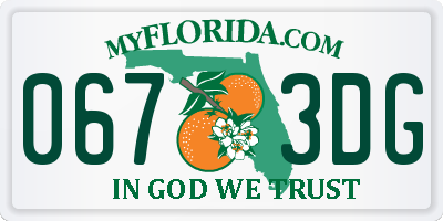 FL license plate 0673DG