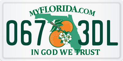 FL license plate 0673DL