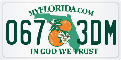 FL license plate 0673DM
