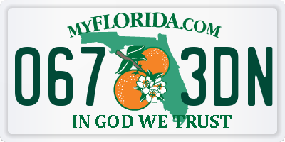 FL license plate 0673DN