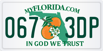 FL license plate 0673DP