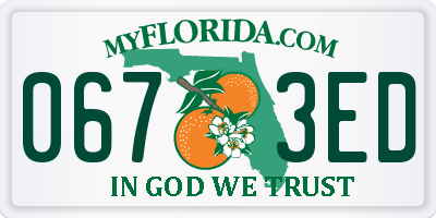 FL license plate 0673ED