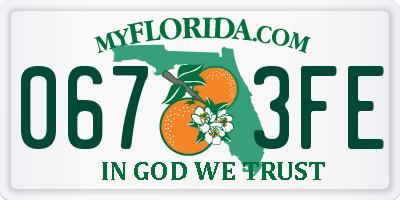 FL license plate 0673FE