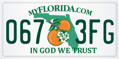 FL license plate 0673FG
