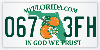 FL license plate 0673FH