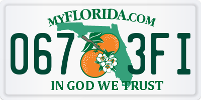 FL license plate 0673FI