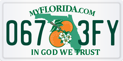 FL license plate 0673FY