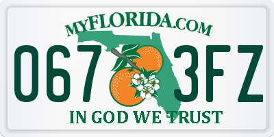 FL license plate 0673FZ