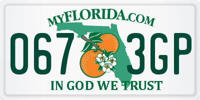 FL license plate 0673GP