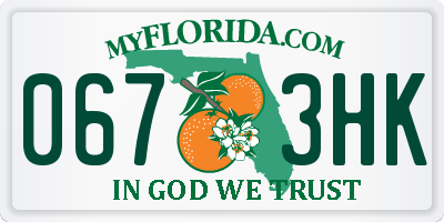 FL license plate 0673HK
