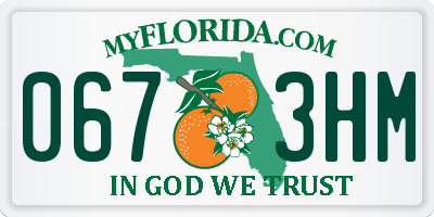 FL license plate 0673HM