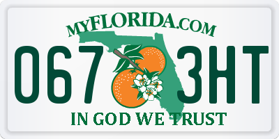 FL license plate 0673HT