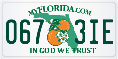 FL license plate 0673IE