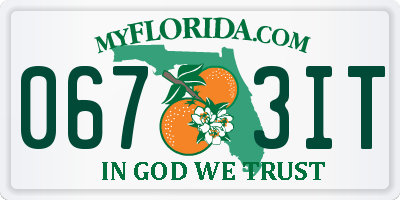 FL license plate 0673IT