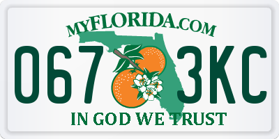 FL license plate 0673KC