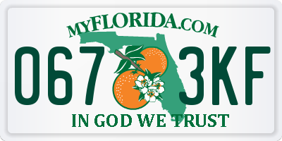 FL license plate 0673KF