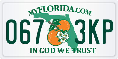 FL license plate 0673KP