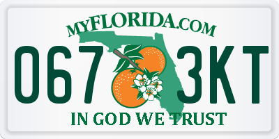 FL license plate 0673KT