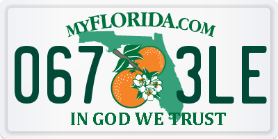 FL license plate 0673LE