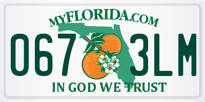 FL license plate 0673LM