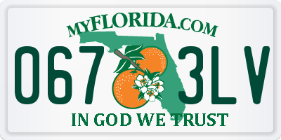 FL license plate 0673LV