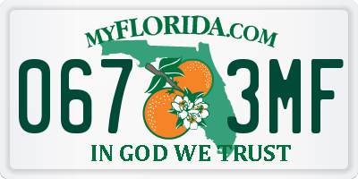 FL license plate 0673MF