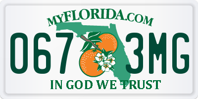 FL license plate 0673MG