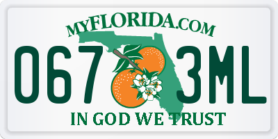 FL license plate 0673ML