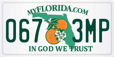 FL license plate 0673MP
