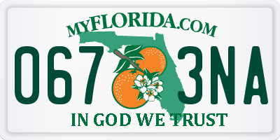 FL license plate 0673NA